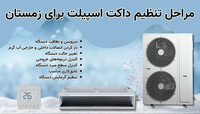 مراحل تنظیم داکت اسپلیت برای زمستان