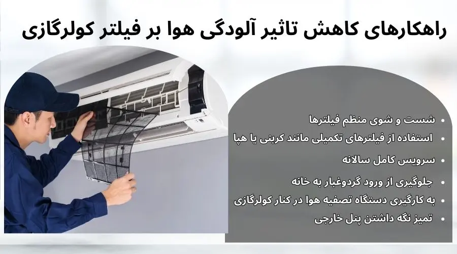 راهکارهای کاهش تاثیر آلودگی هوا بر فیلتر کولرگازی