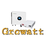 پکیج UPS خورشیدی برند GROWATT شامل اینورتر 6 کیلووات + باتری 5 کیلووات